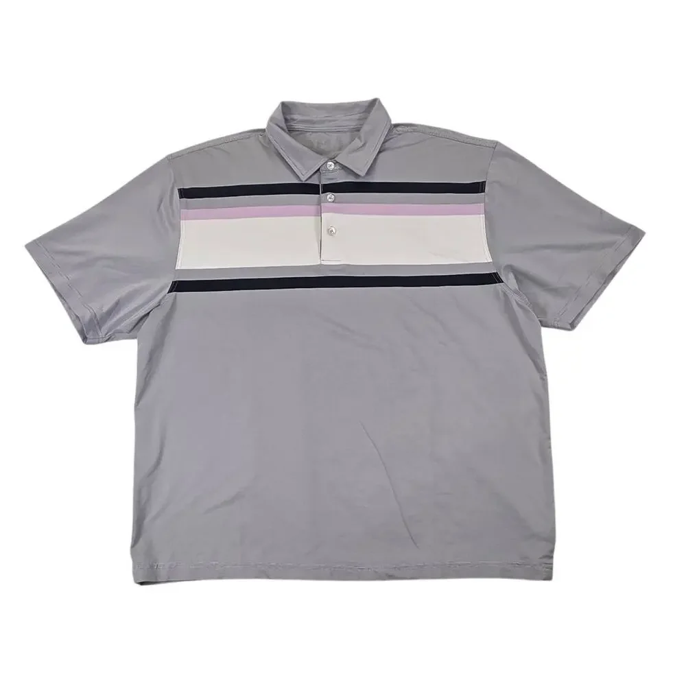 OMJ Clothing Mens XL Short Sleeve Button Down Shirt Grey